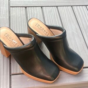 Journee Collection Black and Tan Mules